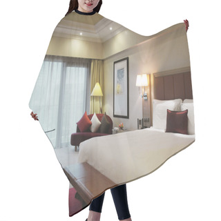 Personality  Interior Of A Hotel Room Hair Cutting Cape
