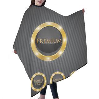 Personality  Vector Premium Quality Golden Labels Hair Cutting Cape
