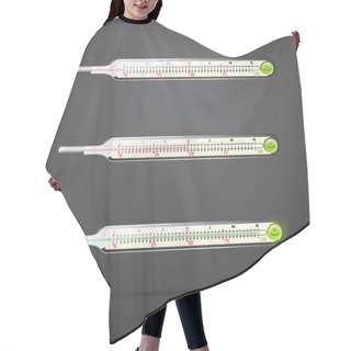 Personality  Traditional Medical Thermometer. Vector Illustration Hair Cutting Cape
