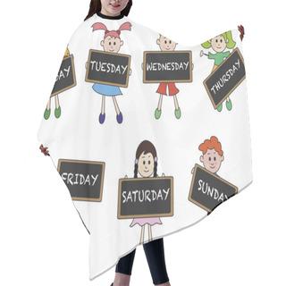 Personality  Days Of Week Hair Cutting Cape