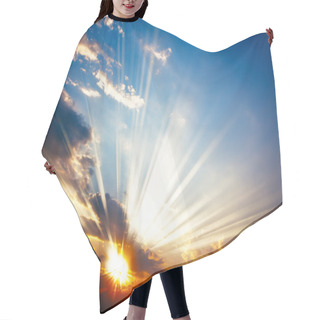 Personality  Colorful Sunset Hair Cutting Cape