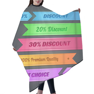 Personality  Vector Set Of Colorful Discount Banners Hair Cutting Cape