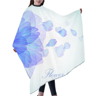 Personality  Floral Round Pattern With Blue Petals Hair Cutting Cape