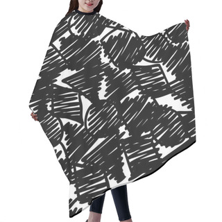Personality  Geometric Seamless Pattern. Netting Structure. Abstract Pattern Hair Cutting Cape