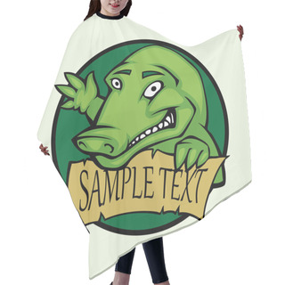 Personality  Happy Dinosaur Tag. Vector Illustration Hair Cutting Cape