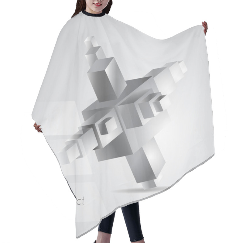 Personality  Abstract geometric background from cubes. hair cutting cape