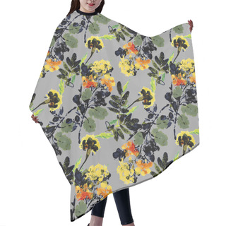 Personality  Seamless  Floral Pattern  Hair Cutting Cape
