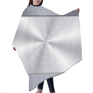 Personality  Brushed Metal Plate Circular Hair Cutting Cape