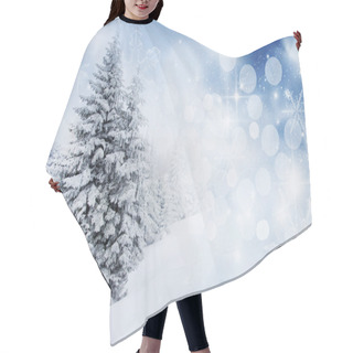 Personality  Winter Landscape Hair Cutting Cape