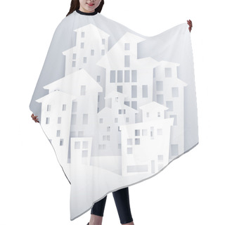 Personality  Cartoon White City Vector Hair Cutting Cape