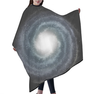 Personality  Blue Spiral Galaxy Against Black Space And Stars Hair Cutting Cape