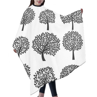 Personality  Vector Collection Of Tree Silhouettes Hair Cutting Cape