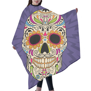 Personality  Color Mexican Skull Hair Cutting Cape