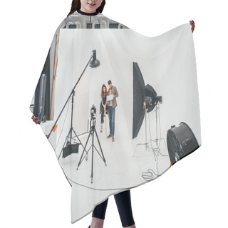Personality  Photo Studio With Lighting Equipment   Hair Cutting Cape