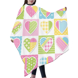 Personality  Hearts Collection Pattern Hair Cutting Cape