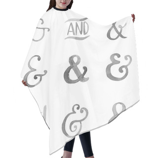 Personality  Hand Drawn Watercolor Ampersands Set Hair Cutting Cape