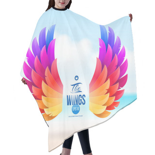 Personality  Abstract Vector Illustration - Colorful Wings On A Tropical Sea Shore Hair Cutting Cape