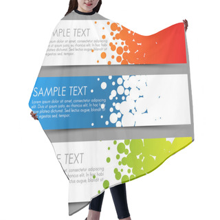 Personality  Simple Colorful Horizontal Banners - With Circle Motive Hair Cutting Cape