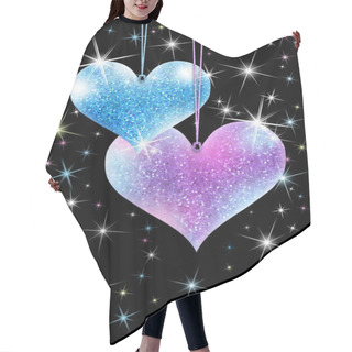 Personality  Sparkling Hearts Hair Cutting Cape