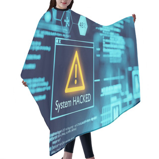 Personality  A Computer System Hacked Warning Hair Cutting Cape