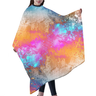 Personality  Grunge Rainbow Texture Background Hair Cutting Cape