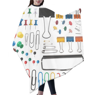 Personality  Pins And Paper Clips Collection Hair Cutting Cape