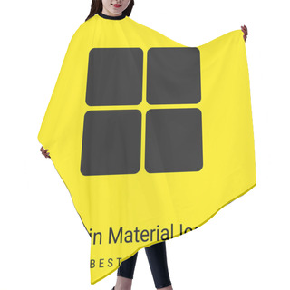 Personality  4 Rounded Squares Minimal Bright Yellow Material Icon Hair Cutting Cape