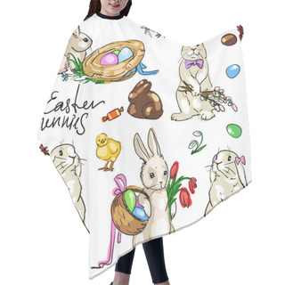 Personality  Easter Bunnies Collection. Hair Cutting Cape