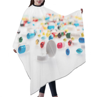 Personality  Pile Of Colorful Pills Hair Cutting Cape