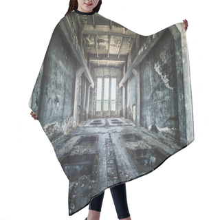 Personality  Ruined Factory Building Hair Cutting Cape