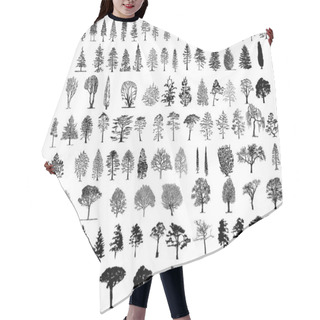 Personality  Tree Silhouettes Hair Cutting Cape