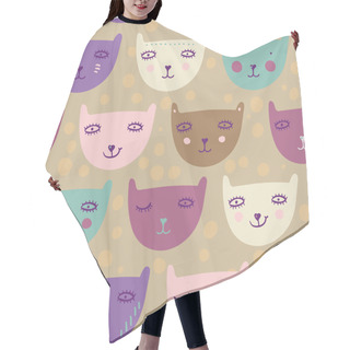 Personality  Childish Cute Pattern - Smiling Cats. Hair Cutting Cape
