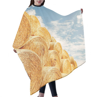 Personality  Bales Of Hay On The Autumn Background Hair Cutting Cape
