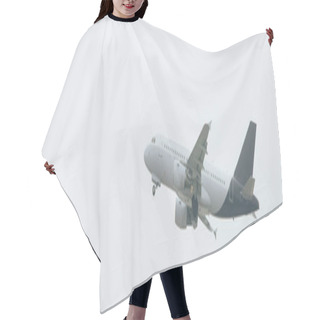 Personality  Airplane Taking Off In Cloudy Sky, Panoramic Shot Hair Cutting Cape