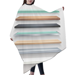 Personality  Realistic Shelves Set Hair Cutting Cape