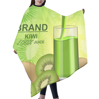 Personality  Kiwi Fruit Food Slice Banner, Realistic Style Hair Cutting Cape