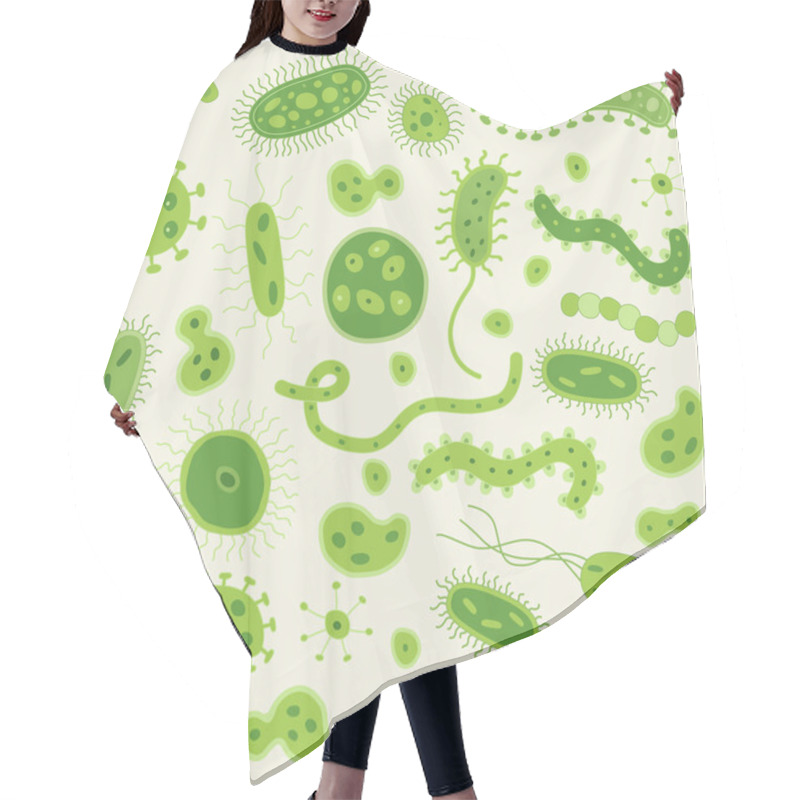 Personality  Hand Drawn Bacteria And Germs Hair Cutting Cape