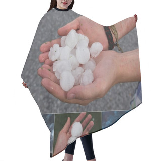 Personality  Icy Cold White Hail, Weather Hair Cutting Cape