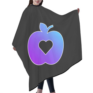 Personality  Apple Blue Gradient Vector Icon Hair Cutting Cape