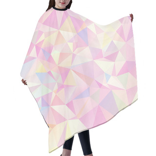 Personality  Vector Polygonal Background Pattern - Triangular Design In Pastel Spring Colors - Pink, Yellow, Blue And Green Hair Cutting Cape