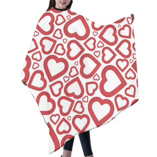 Personality  Bright Red Heart Seamless Background Pattern Hair Cutting Cape