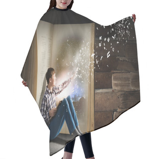 Personality  Teenager Boy Reading Book Hair Cutting Cape