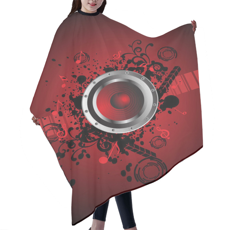 Personality  Abstract Grungy Musical Background Hair Cutting Cape