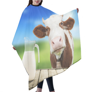 Personality  Cow And Milk Hair Cutting Cape