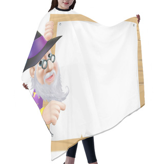 Personality  Wizard Pointing At Sign Hair Cutting Cape