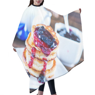 Personality  Pancakes With Jam On Plate Hair Cutting Cape