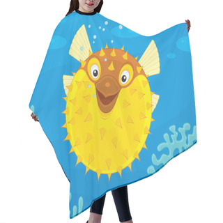 Personality  Puffer Fish Hair Cutting Cape