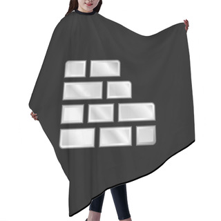Personality  Brickwall Silver Plated Metallic Icon Hair Cutting Cape