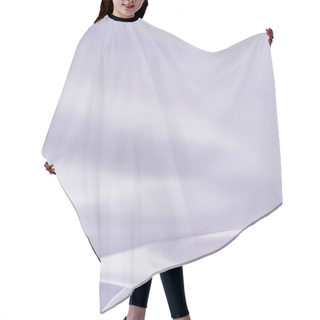 Personality  White Shiny Silk Fabric Background Hair Cutting Cape