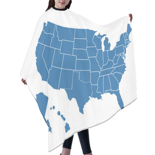 Personality  Blank Similar USA Map Isolated On White Background. United States Of America Country. Vector Template For Website, Design, Cover, Infographics. Graph Illustration. Hair Cutting Cape